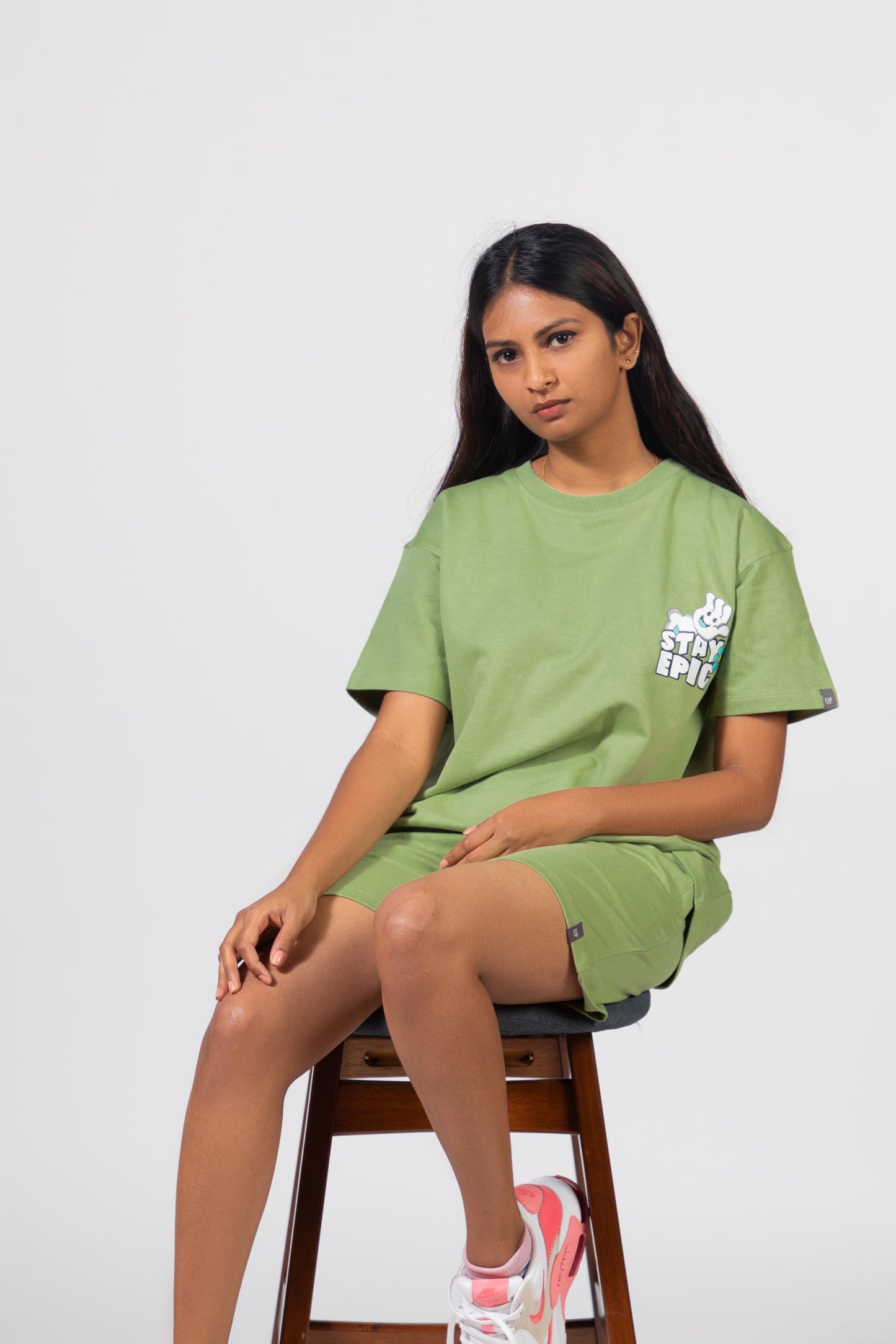 Graphic Oversized T-Shirt in Mint Green | Urban Finesse