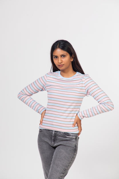 STRIPES FULL SLEEVE TOP - Urbanfinesse