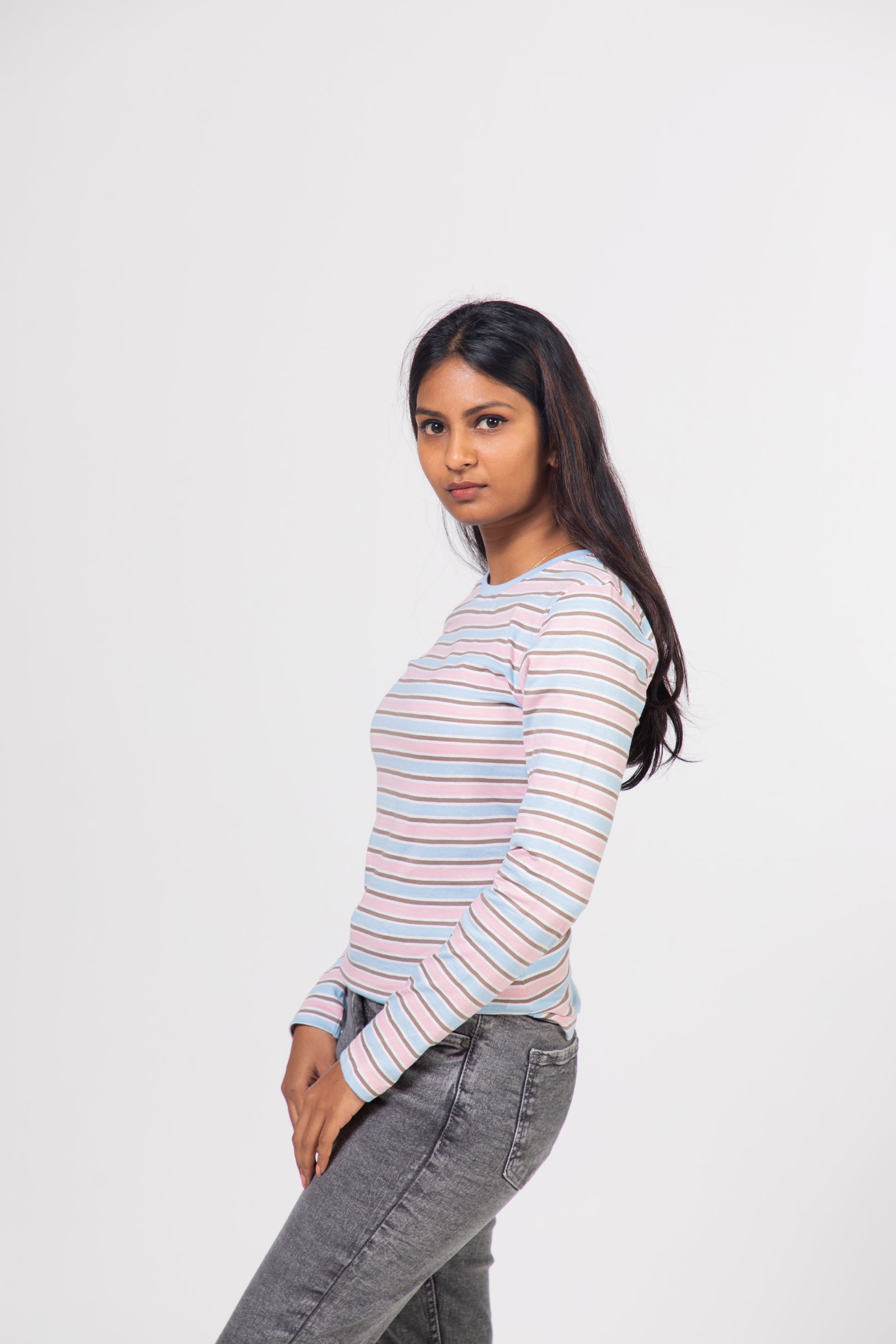 STRIPES FULL SLEEVE TOP - Urbanfinesse