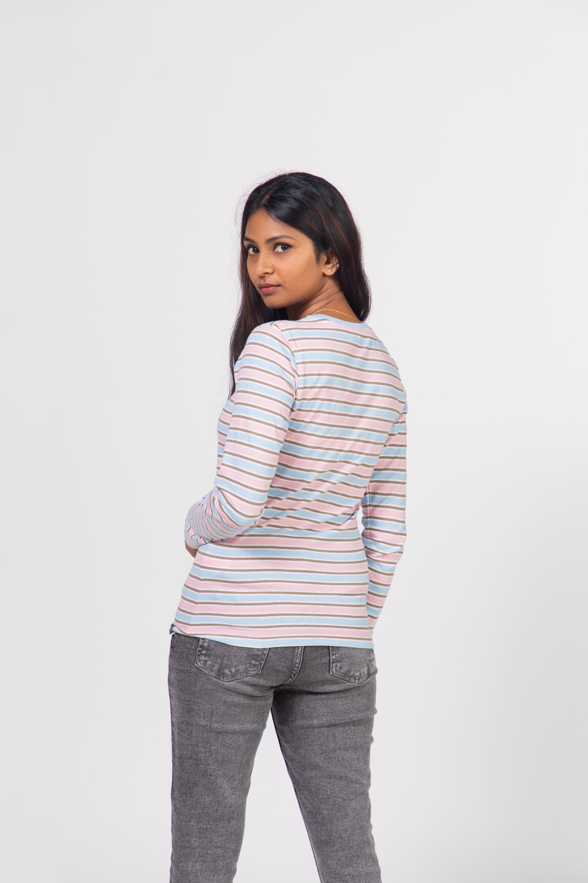 STRIPES FULL SLEEVE TOP - Urbanfinesse