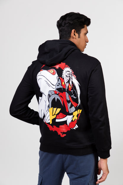 Urban Finesse's Jiraiya Hoodie in Black t-shirt