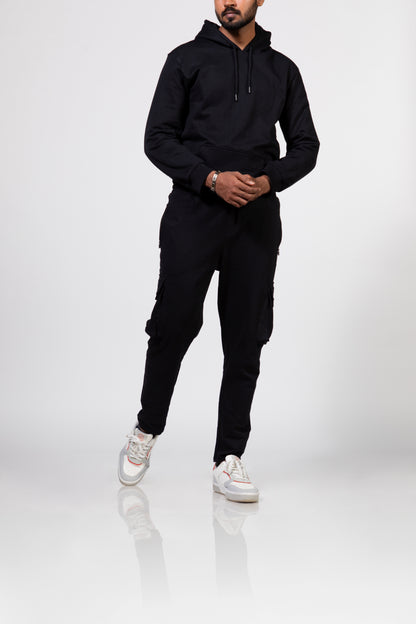 Urban Finesse | Solids Hoodie Black t-shirt