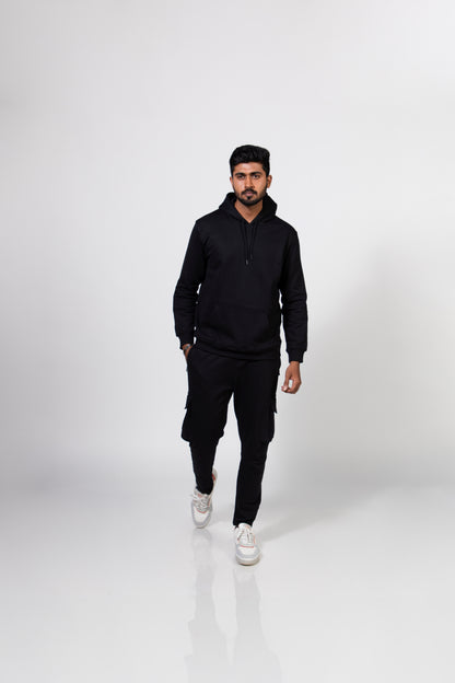 Urban Finesse | Solids Hoodie Black t-shirt