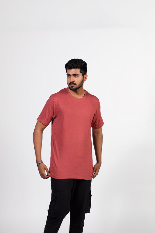 Bamboo Crew Neck in Maroon t-shirt | Urban Finesse